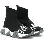 Sneakers altas negros de goma rebajados de punto VERSACE talla 29 para mujer 
