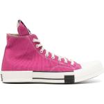 Zapatillas rosas de goma con cordones rebajadas con cordones con logo Converse para mujer 