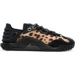 Zapatillas estampadas marrones de goma con cordones leopardo Dolce & Gabbana talla 41 para mujer 