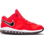 Zapatillas rojas de goma con cordones con cordones con logo Nike LeBron 8 para mujer 