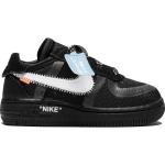 Zapatillas negras de goma con cordones con cordones con logo Nike Air Force 1 para mujer 