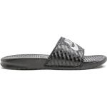Sneakers negros de goma sin cordones de verano con logo Nike Benassi JDI para mujer 