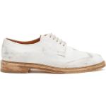 Zapatos blancos de terciopelo con puntera redonda rebajados con cordones formales con logo Maison Martin Margiela talla 46 para hombre 