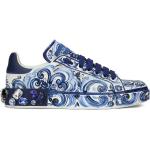 Zapatillas estampadas azules de goma con cordones con logo Dolce & Gabbana talla 37 para mujer 