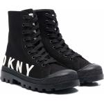 Zapatillas negras de PVC con cordones con cordones con logo DKNY talla 30 para mujer 