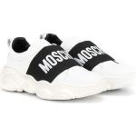 Sneakers blancos de goma sin cordones rebajados con logo MOSCHINO talla 34 para mujer 