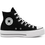 Zapatillas negras de lona con plataforma Converse All Star talla 36 