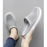 Sneakers grises de tela sin cordones de verano con tacón hasta 3cm talla 39 para mujer 