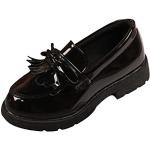 Zapatos colegiales negros de goma formales talla 23 infantiles 