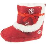 Zapatillas de invierno para bebé, diseño de copos de nieve, color rojo rojo rosso Talla:6-9 Months 13