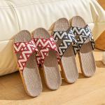 Sandalias grises de lino con plataforma de punta redonda informales talla 36 para mujer 