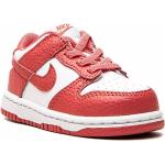 Zapatillas rojas de goma con cordones con cordones con logo Nike Dunk Low para bebé 