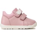 Sneakers rosas de piel con velcro floreados Geox talla 23 infantiles 
