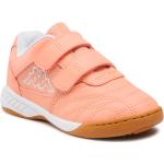 Sneakers naranja de cuero con velcro Kappa talla 30 infantiles 