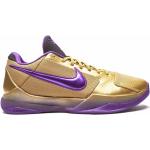Zapatillas doradas de goma con cordones con cordones con logo Nike Kobe 5 para mujer 