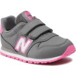 Sneakers grises de cuero con velcro rebajados New Balance talla 35 infantiles 