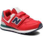 Sneakers rojos de cuero con velcro rebajados New Balance talla 29 infantiles 
