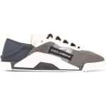 Zapatillas grises de tejido de malla con cordones con cordones con logo Dolce & Gabbana talla 47 para hombre 