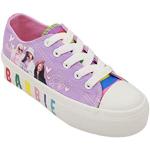 Zapatillas lila de goma con cordones Barbie de verano informales con logo talla 33 infantiles 