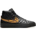 Zapatillas negras de piel de serpiente con cordones con cordones con logo Nike Blazer Mid para mujer 
