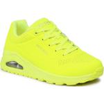 Zapatillas amarillas fluorescentes de cuero de piel rebajadas Skechers talla 38 para mujer 