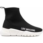 Sneakers negros de goma sin cordones con logo MOSCHINO Love Moschino talla 39 para mujer 