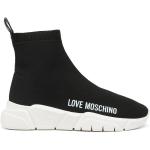 Sneakers negros de goma sin cordones con logo MOSCHINO Love Moschino talla 41 para mujer 
