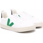 Zapatillas blancas de goma con cordones rebajadas con cordones con logo Veja V-10 talla 31 de materiales sostenibles para mujer 