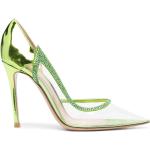 Zapatos verdes de piel de tacón rebajados metálico GIANVITO ROSSI talla 36 para mujer 
