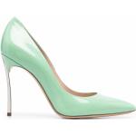 Zapatos verdes de cuero de tacón rebajados con tacón más de 9cm con logo Casadei talla 40 para mujer 