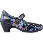 Zapatos negros de piel de tacón floreados Calzamedi con motivo de flores talla 39 para mujer 