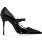 Zapatos negros de cuero de tacón con tacón más de 9cm con logo Manolo Blahnik talla 40 para mujer 