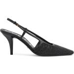 Zapatos negros de cuero de tacón con logo Gucci talla 38,5 para mujer 