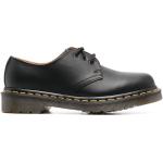 Zapatos negros de goma con puntera redonda con cordones formales con logo Dr. Martens 1461 para mujer 