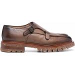 Zapatos marrones de goma con puntera redonda formales con logo SANTONI para hombre 