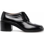 Zapatos negros de cuero con cordones con tacón cuadrado con cordones con tacón de 5 a 7cm formales con logo Maison Martin Margiela talla 39 para mujer 
