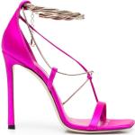 Zapatos rosas de cuero de tacón rebajados de verano metálico Jimmy Choo talla 40 para mujer 