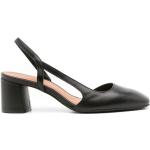 Zapatos negros de piel de tacón con tacón cuadrado con tacón de 5 a 7cm con logo Sarah Chofakian talla 39 para mujer 