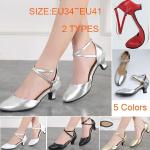 Zapatos grises de goma de baile latino de verano talla 38 para mujer 
