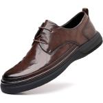 Zapatos oxford marrones de cuero de otoño formales para hombre 