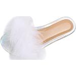 Sandalias blancas tipo botín de punta abierta rockabilly talla 38 para mujer 