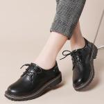 Zapatos negros de cuero con cordones de verano con cordones con tacón hasta 3cm oficinas talla 39 para mujer 