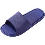 Pantuflas botines azules de piel de verano con cordones lacado con flecos talla 43 para mujer 