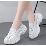 Zapatillas antideslizantes blancas de poliester de verano con cordones informales talla 35 para mujer 