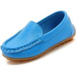 Zapatos Náuticos azules celeste de goma formales talla 23,5 para niña 