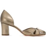 Zapatos de cuero de tacón vintage metálico Sarah Chofakian talla 39 para mujer 