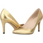 Zapatos dorados de sintético de tacón con tacón más de 9cm oficinas cocodrilo para mujer 