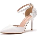 Zapatos plateado de goma de novia con tacón más de 9cm formales de encaje talla 37 para mujer 