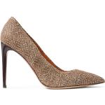 Zapatos marrones de cuero de tacón con tacón más de 9cm Ralph Lauren Collection talla 39 para mujer 