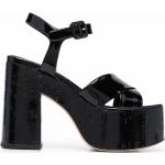 Zapatos negros de goma de tacón rebajados de verano talla 37 para mujer 